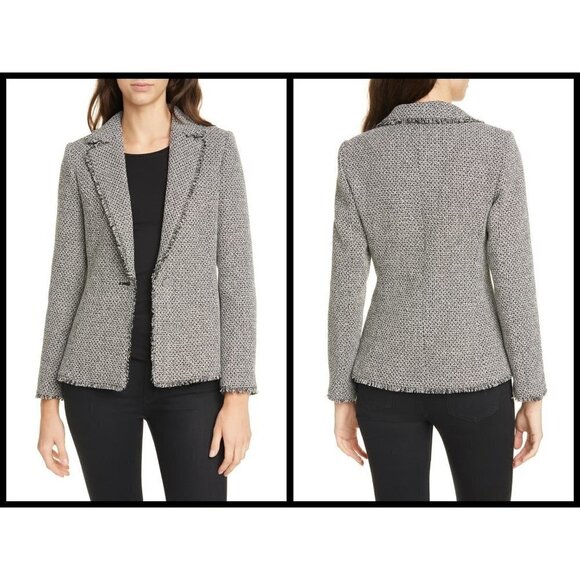 💕TED BAKER LONDON💕 Eloisia Bouclé Tweed Blazer Jacket TB3 US8 Medium M NWT - Picture 1 of 12